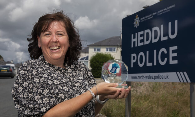 Courageous cop Clare helps launch drive to recruit more police officers in North Wales