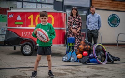 Sports-mad Ioan, six, is on the ball to win prize for his school