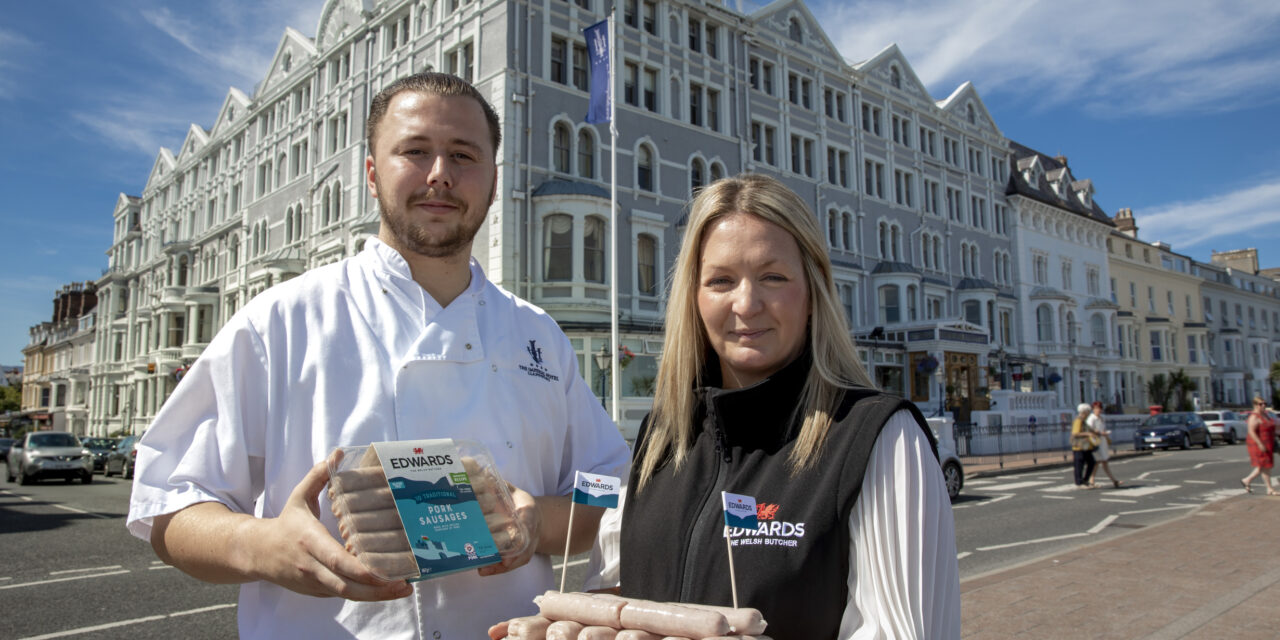 Chef James works his magic to help create Welsh butcher’s best banger