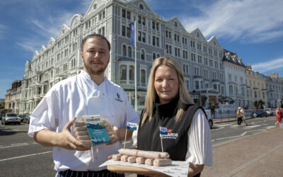 Chef James works his magic to help create Welsh butcher’s best banger