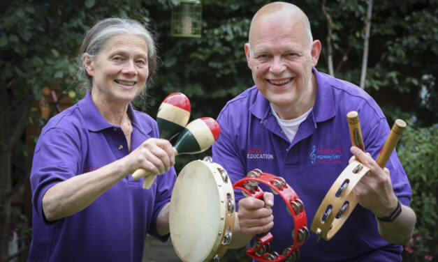 Musical heroes David and Caroline in line for top award for helping care home residents beat lockdown blues
