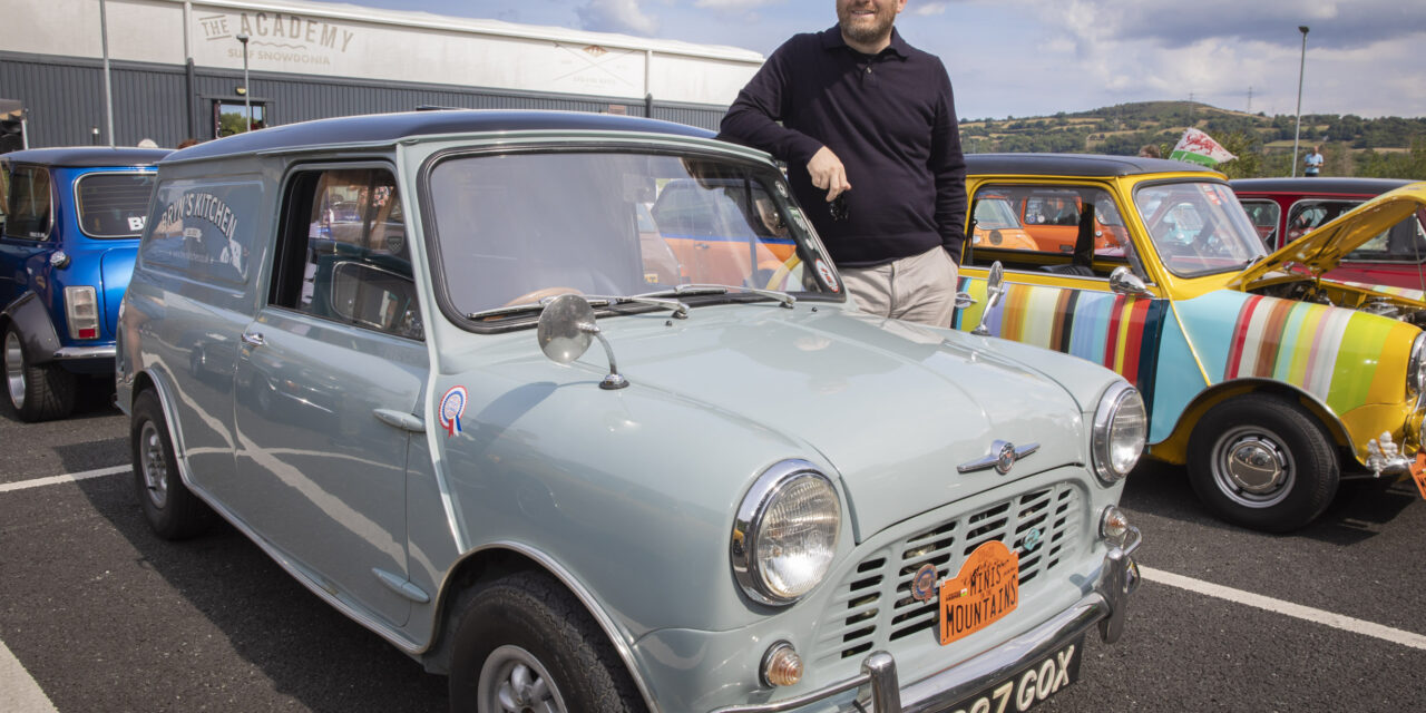 Celebrity chef Bryn joins big fund-raising drive – in a 1960s Mini