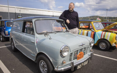 Celebrity chef Bryn joins big fund-raising drive – in a 1960s Mini