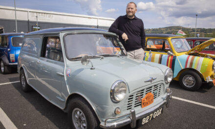 Celebrity chef Bryn joins big fund-raising drive – in a 1960s Mini