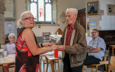 Nonagenarian Tom and the gang overcome the lockdown blues with weekly singalongs