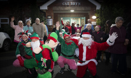 Santa lights up Christmas for care home residents