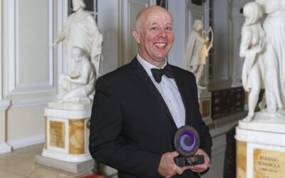 Care home residents raise a toast to award-winning ex-soldier Stephen