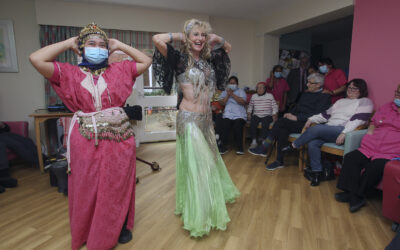 Spicy rhythms of the East come to care home as belly dancer comes gliding in