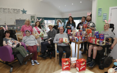 Eggs-tra special gift from kind hearted Wrexham students Lilly-Anne and Ben