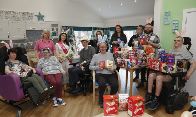 Eggs-tra special gift from kind hearted Wrexham students Lilly-Anne and Ben