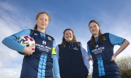 Kinmel Bay girls cut a football dash in new kit