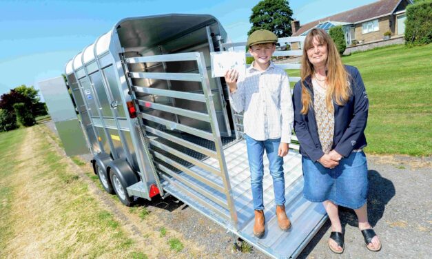 Inspirational TV farmer aged 11 gets ‘new wheels’ courtesy of top trailer firm
