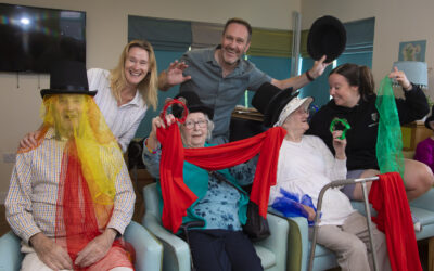 Ex-dancer Elizabeth rolls back the years at care home