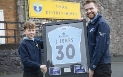 Young goalkeeper Noah wins Wrexham AFC hero’s shirt in football competition