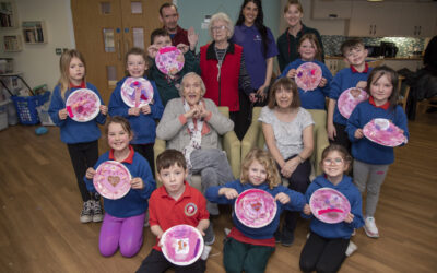 Love of art brings generations together at Gwynedd care home
