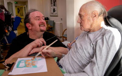 Top illustrator Jason draws on experience to brighten lives of care home residents