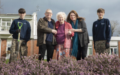 Community-spirited students dig in to create peace garden