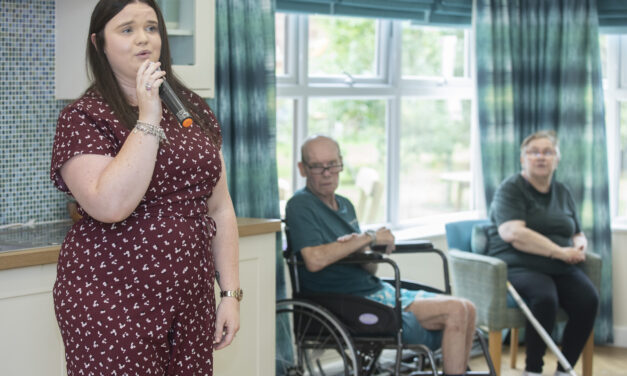 Opera singer brings tears of joy to Wrexham care home residents
