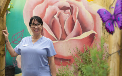 Chatty Julie lost for words after being shortlisted for care award