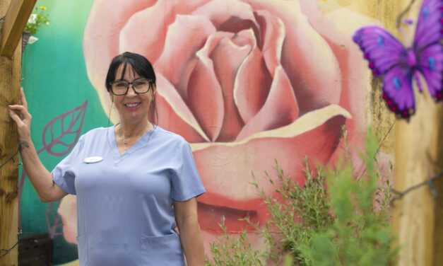 Chatty Julie lost for words after being shortlisted for care award