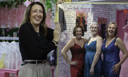 Brave mum battling cancer steps onto catwalk to add glitz and glamour to charity fashion show