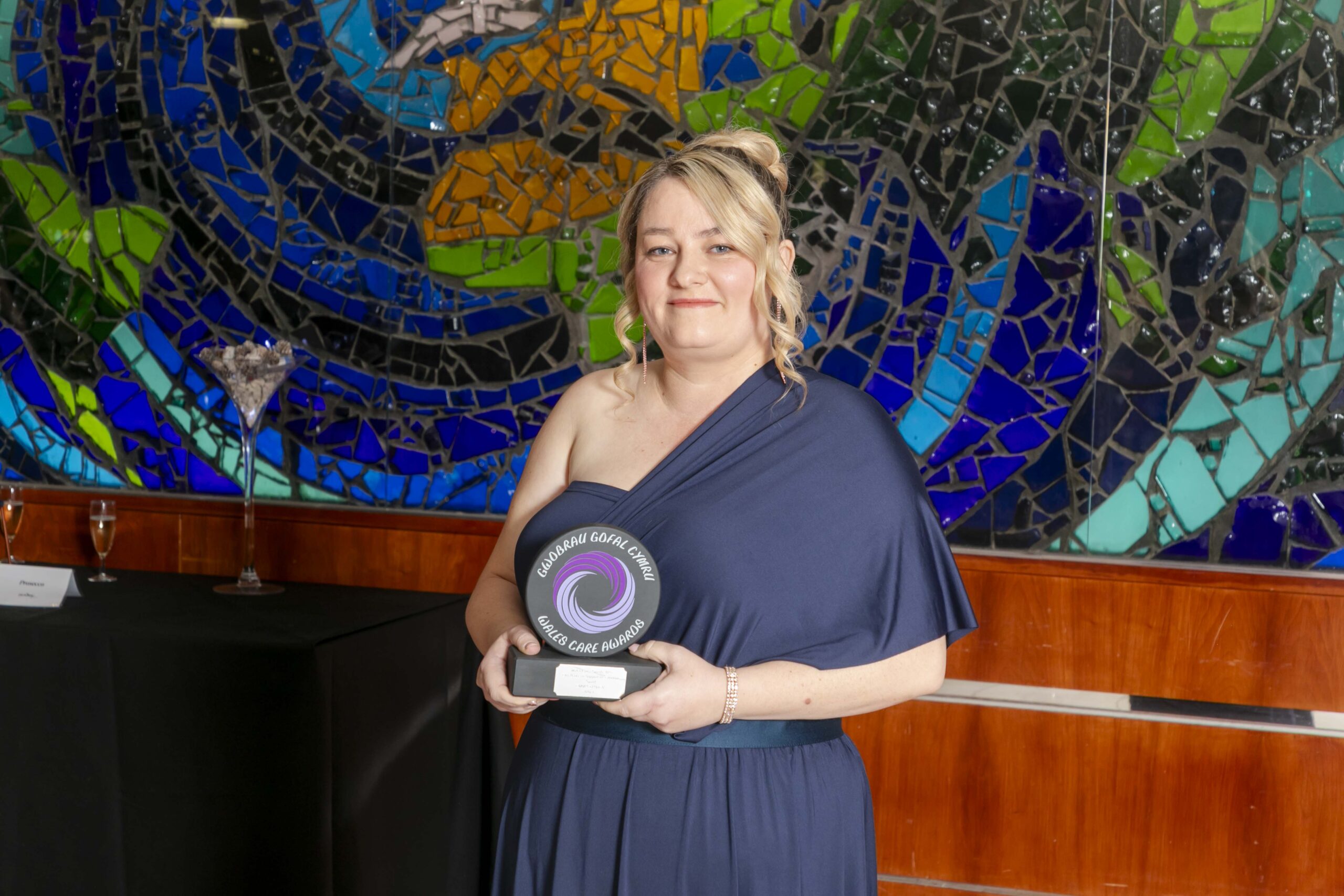 Wonder Woman Emma scoops silver at Wales Care Awards.