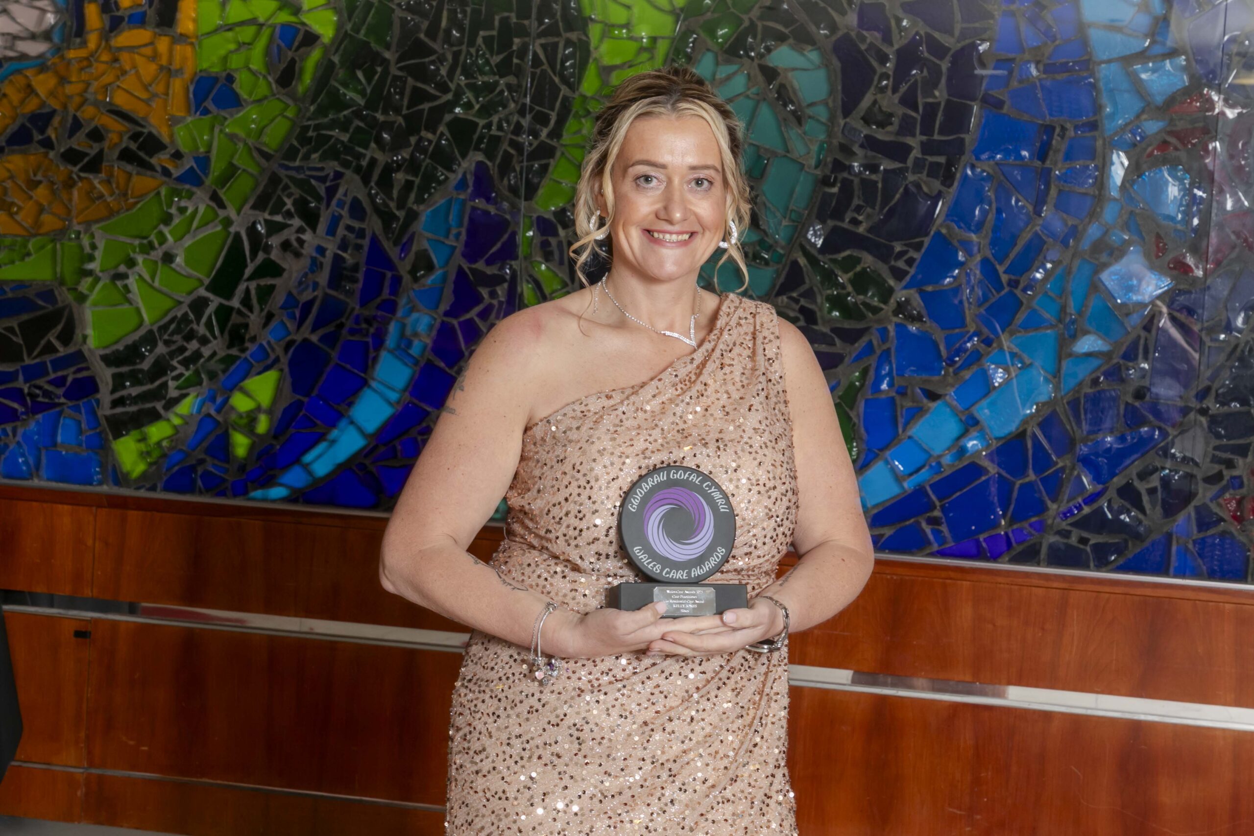 Devoted support worker inspired by family experience celebrates national awards success