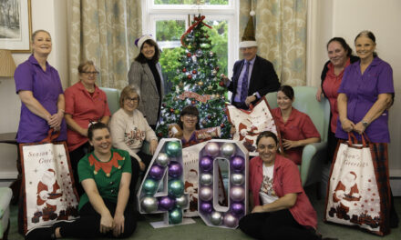 “Inspirational” couple mark 40 years with hampers for 800 care heroes