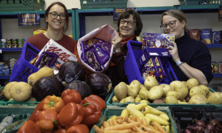 Donation with a difference for busy food bank in Wales’s most deprived area