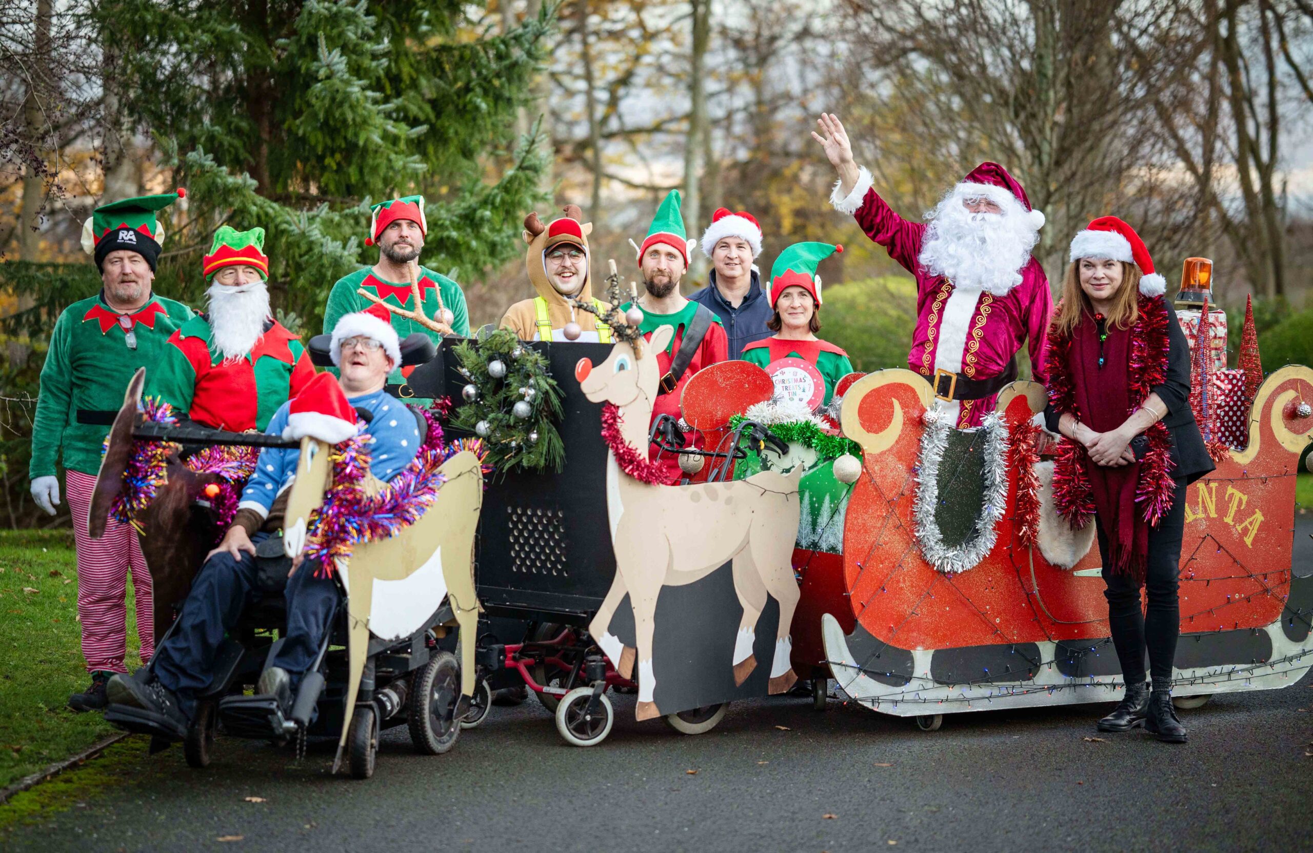 Santa’s sleigh brings festive magic to care home residents in Wrexham