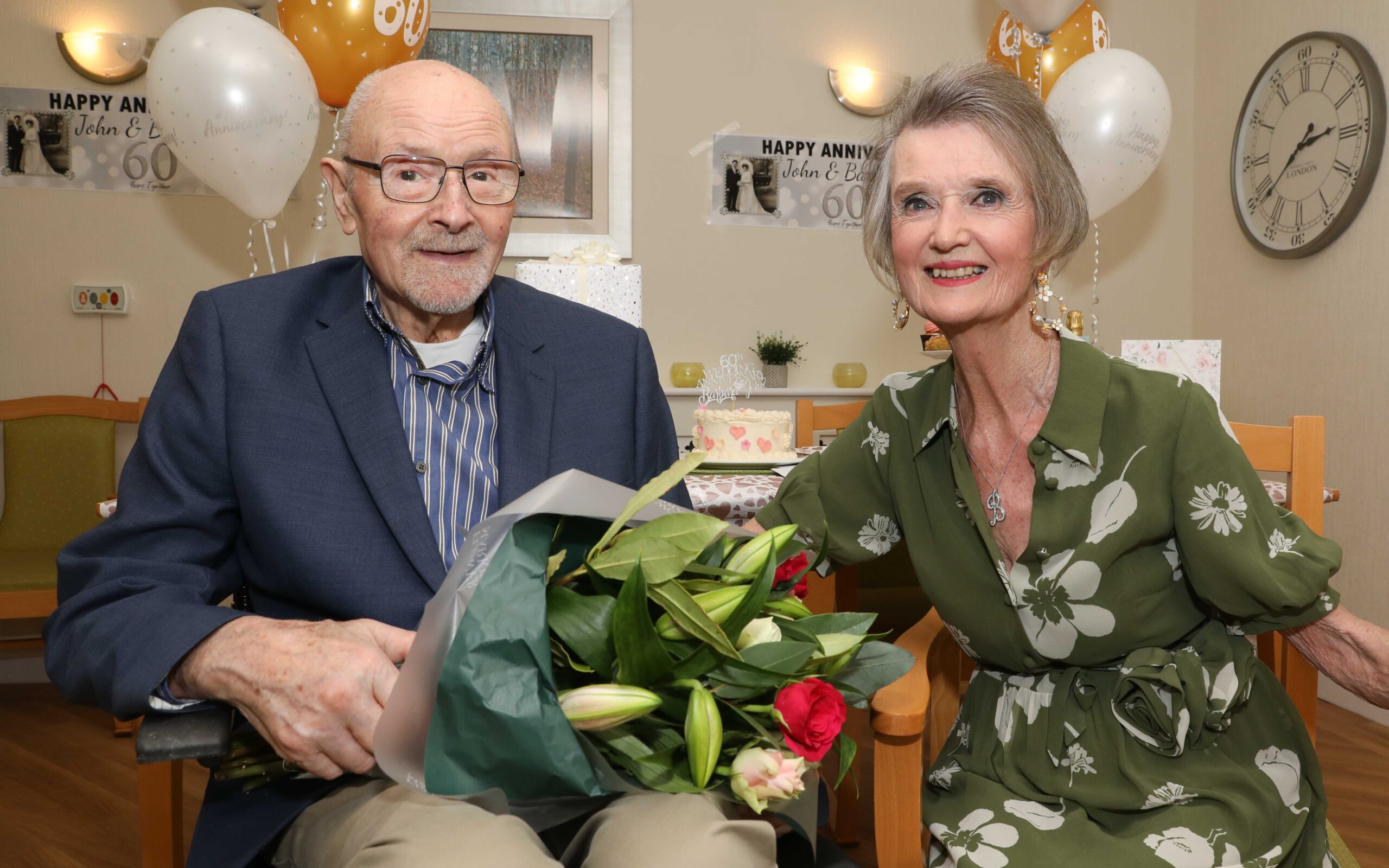 From first dance to diamond day: couple’s surprise care home tea after 60 years of love
