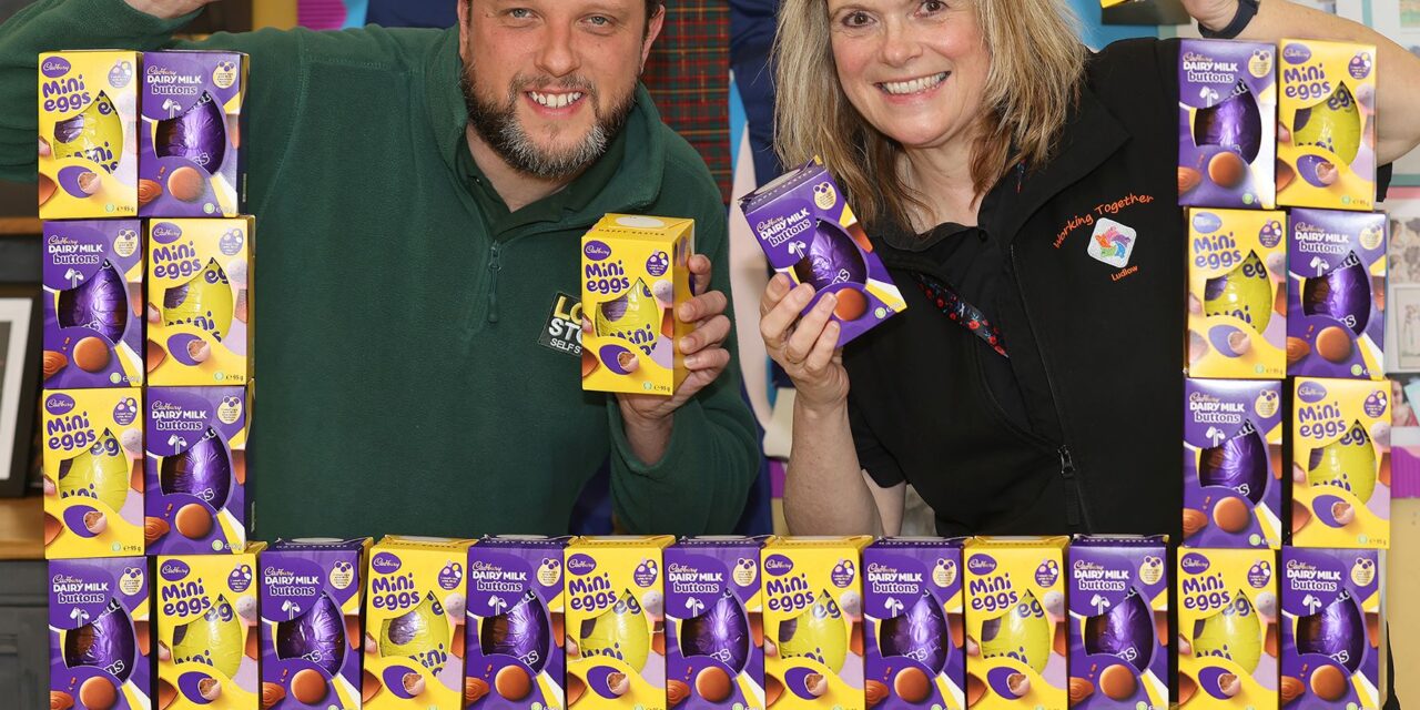 Chocs away! Sweet boost for Ludlow charity as firm donates 50 Easter eggs