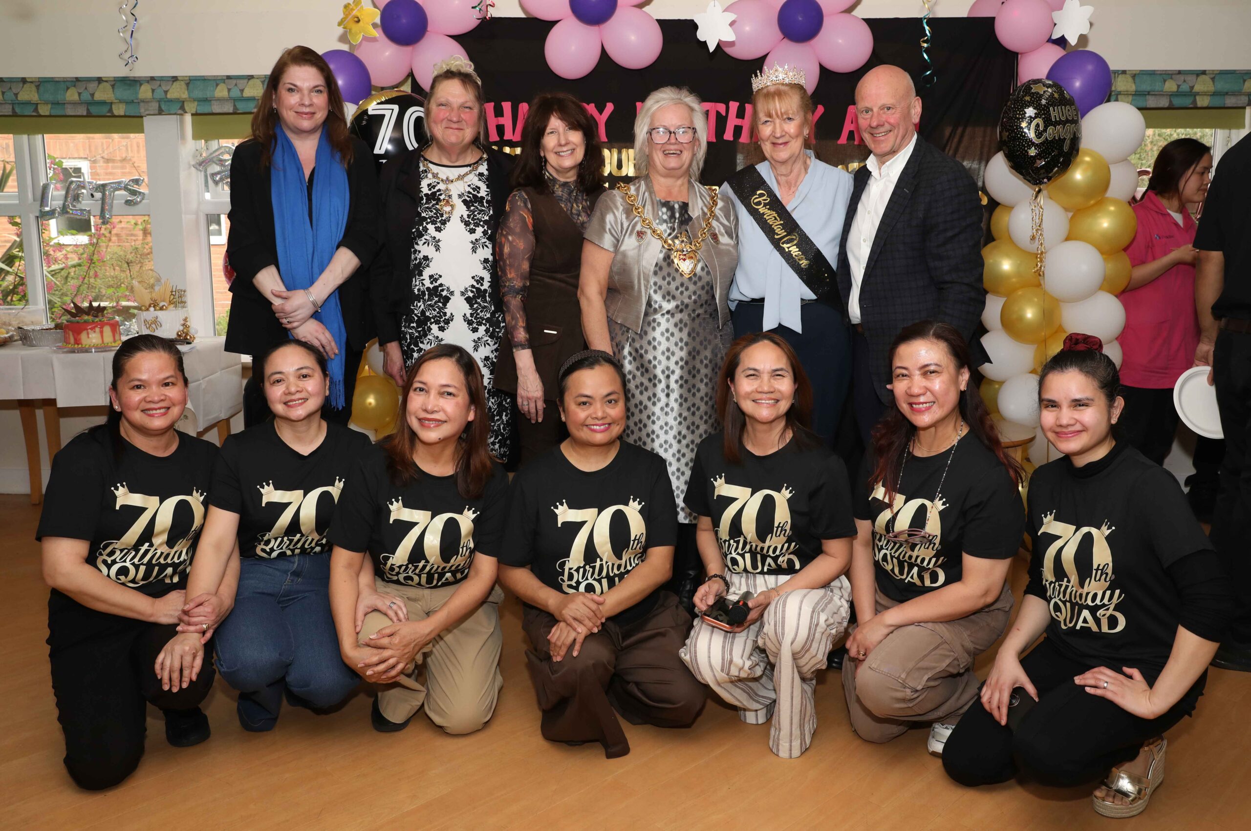 Mayor joins shock double surprise as care home boss left “dumbfounded” at secret 70th bash