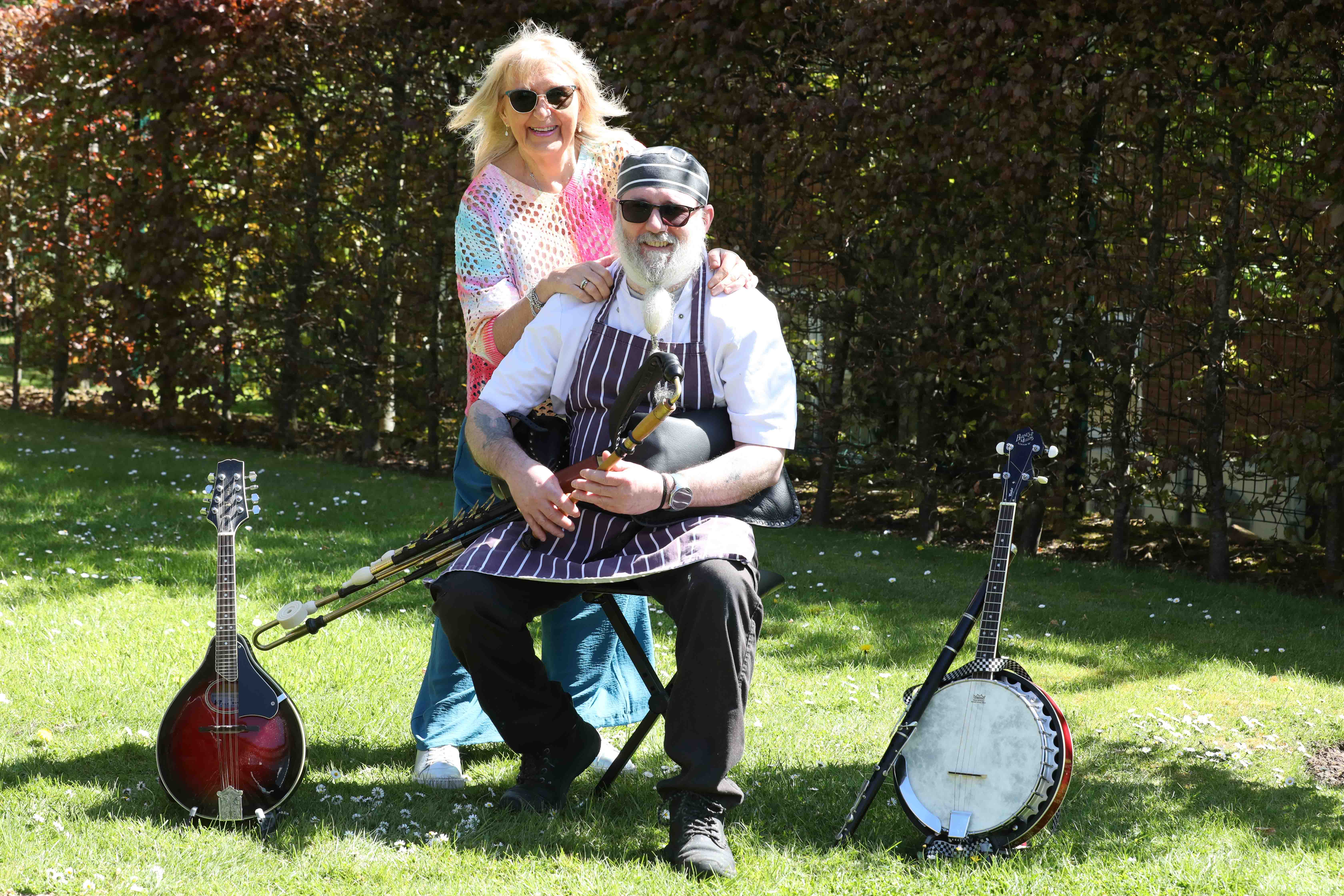 From Michelin-starred kitchens to care home concerts: Chef David and his Irish pipes strike chord with residents