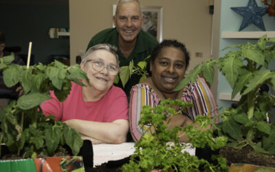 Green-fingered care homes residents count down to first home-grown potato harvest
