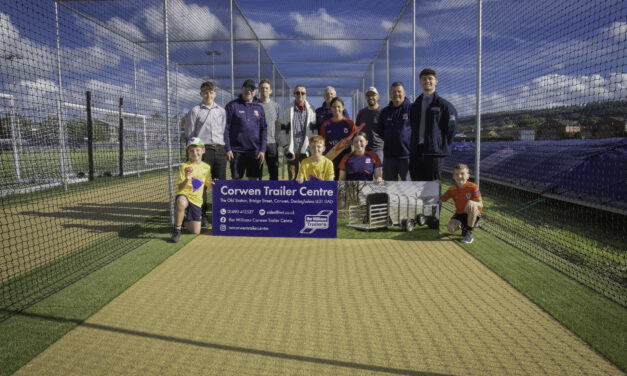 It’s a net gain as £5,000 donation helps future cricket stars in Denbighshire