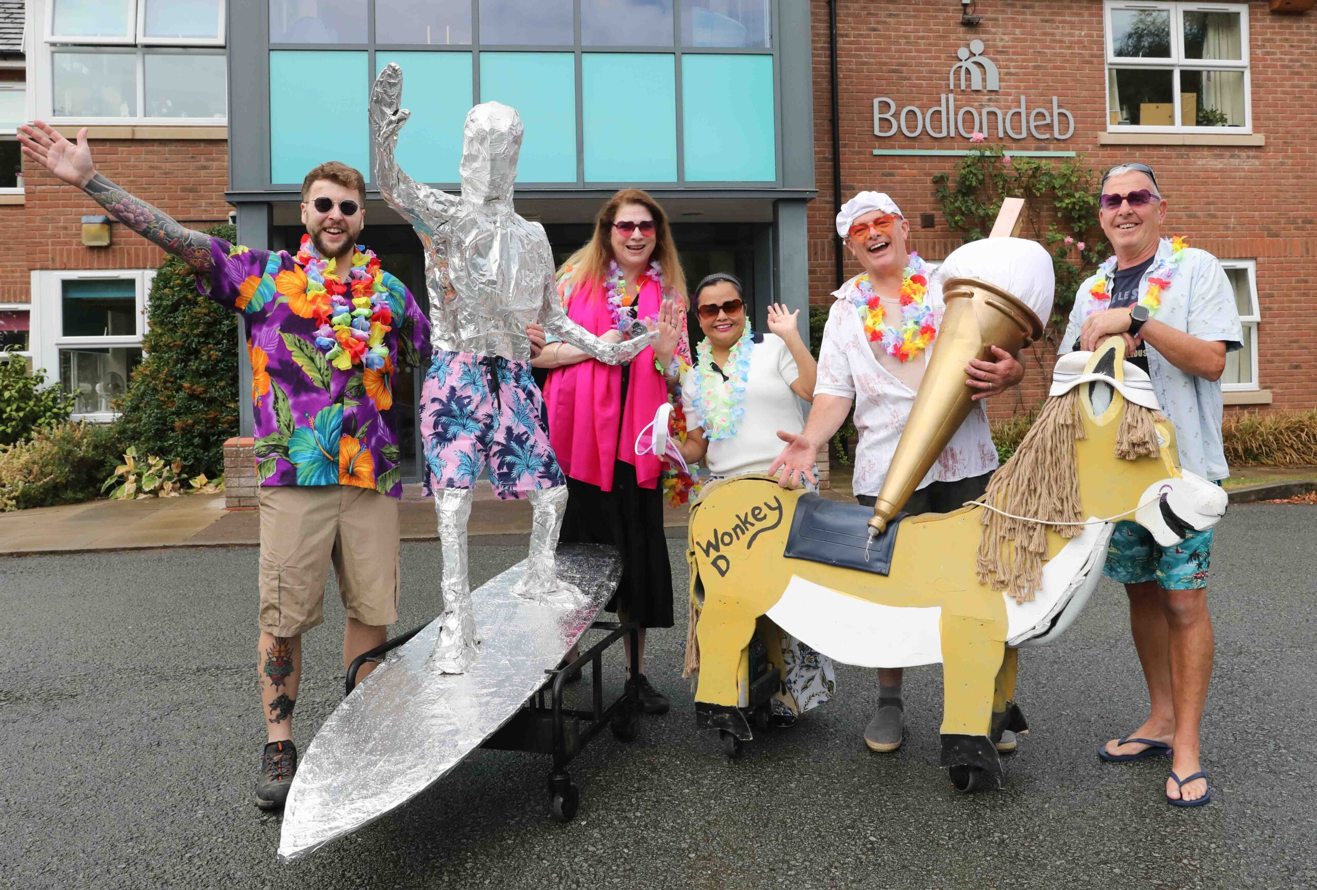 Six-foot Silver Surfer leads seaside spectacular at Wrexham care homes