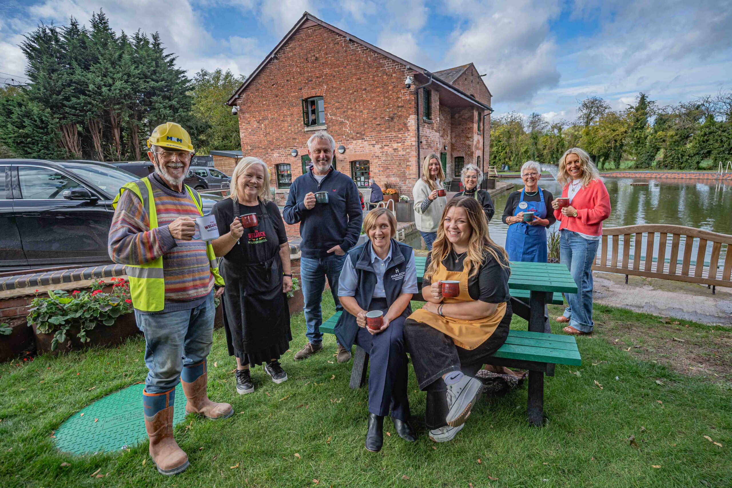 Family firm breathes new life into historic canal wharf with colourful bench donation